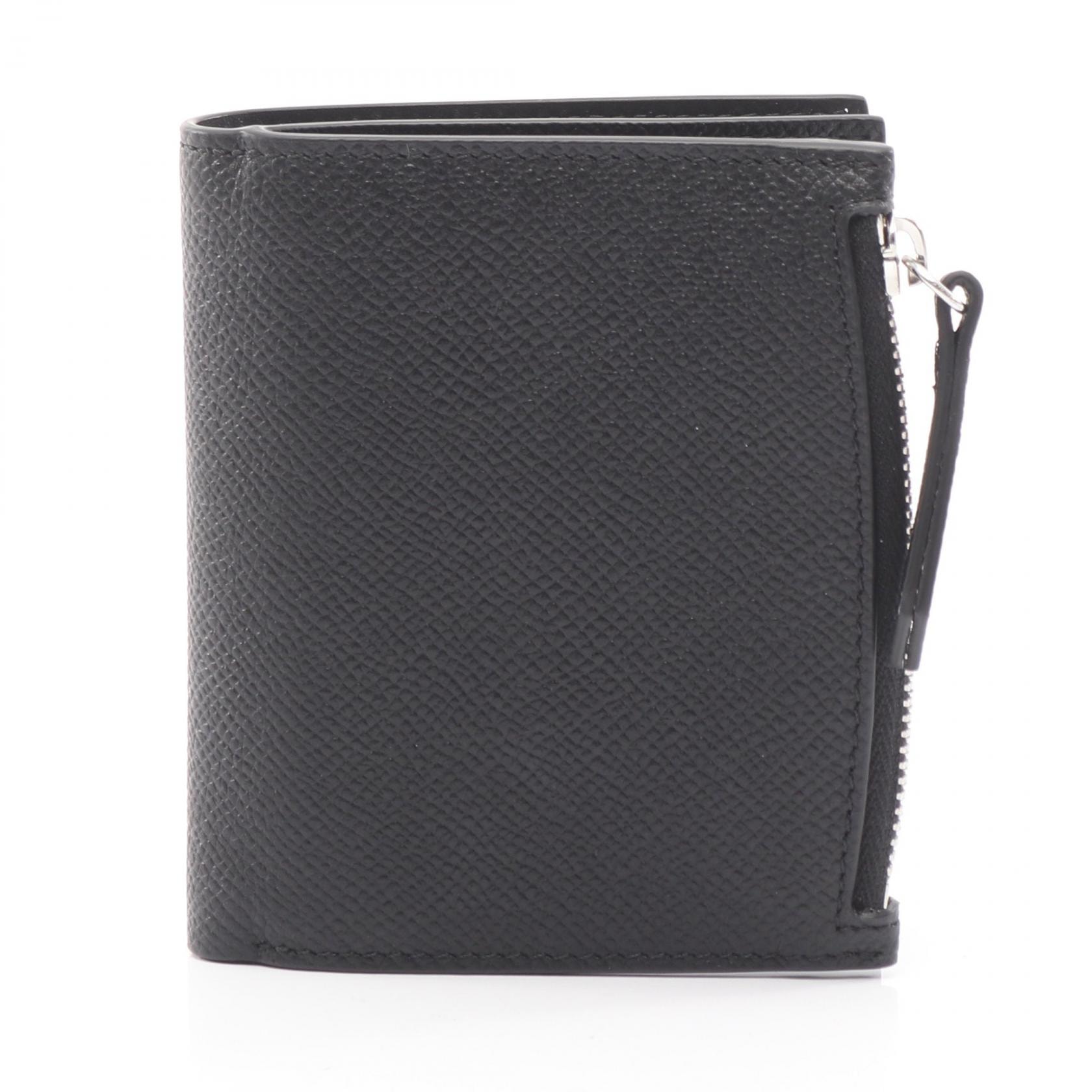 メゾン マルジェラ Maison Margiela 4ステッチ フリップフラップ ウォレット 二つ折り財布 財布 レザー メンズ レディース ブラック系 SA1UI0020P4745T8013 【新品】