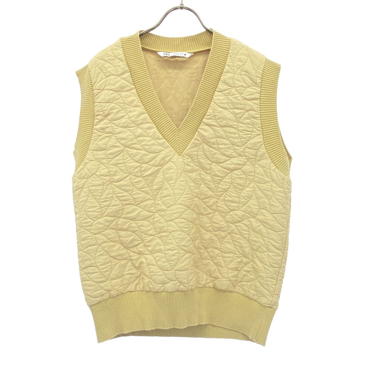ZARA ザラ キルティング ベスト S ベージュ