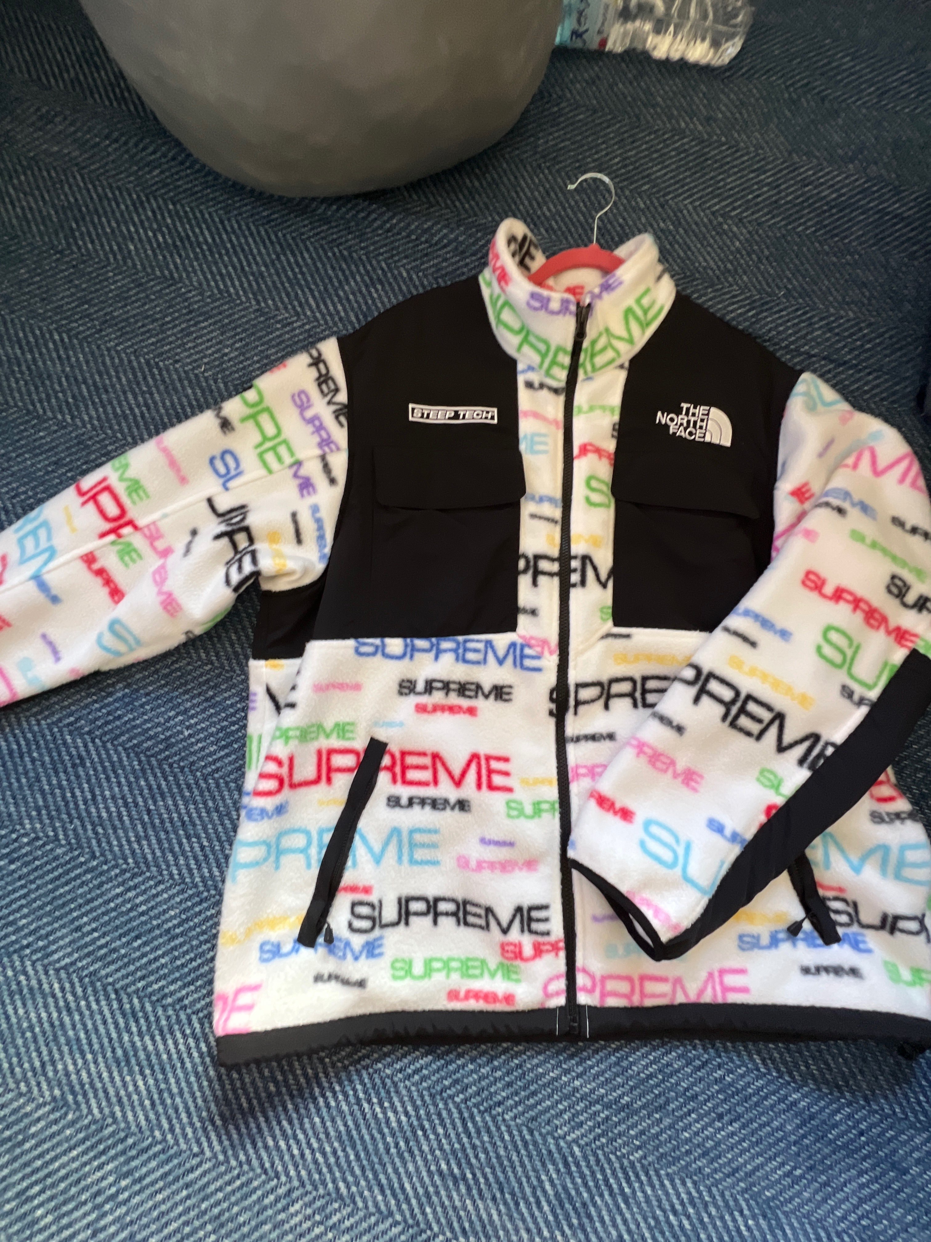 Supreme x The North Face Steep Tech Fleece Jacket "White"