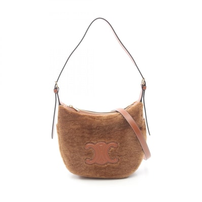 セリーヌ CELINE HELOISE スモール エロイズ ショルダーバッグ バッグ レザー ファー レディース ブラウン系 117253GFX19BR 【新品】