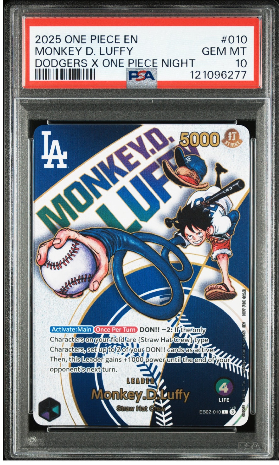 モンキー・D・ルフィ L [EB02-010]【英語版】(プロモーションカード「ワンピースカードゲーム x ロサンゼルスドジャース」)