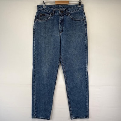 古着 90's/90年代 リー Lee USA製 デニム パンツ ストレート ジッパーフライ ジーパン 33x32 ブルー系 メンズ
