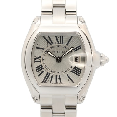 カルティエ CARTIER ロードスター SM 腕時計 時計 ステンレススチール レディース シルバー系 W62016V3 【中古】