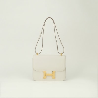 エルメス HERMES コンスタンス3 24 コンスタンス 3 24 バッグ ショルダーバッグ エプソン ニューホワイト New White ホワイト White 白 ゴールド金具 ヴォーエプソン
