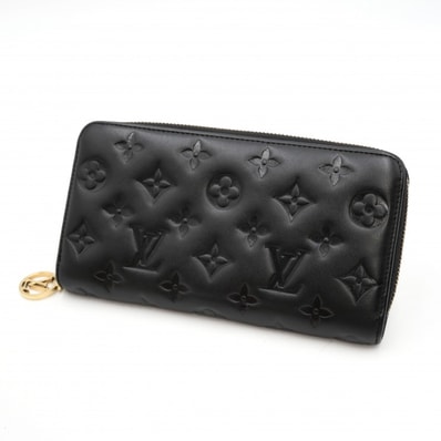 LOUIS VUITTON(ルイ・ヴィトン)ジッピー・ウォレット クッサン ラウンドファスナー長財布 ラムレザー ノワール ブラック ゴールド金具 M81510【中古】