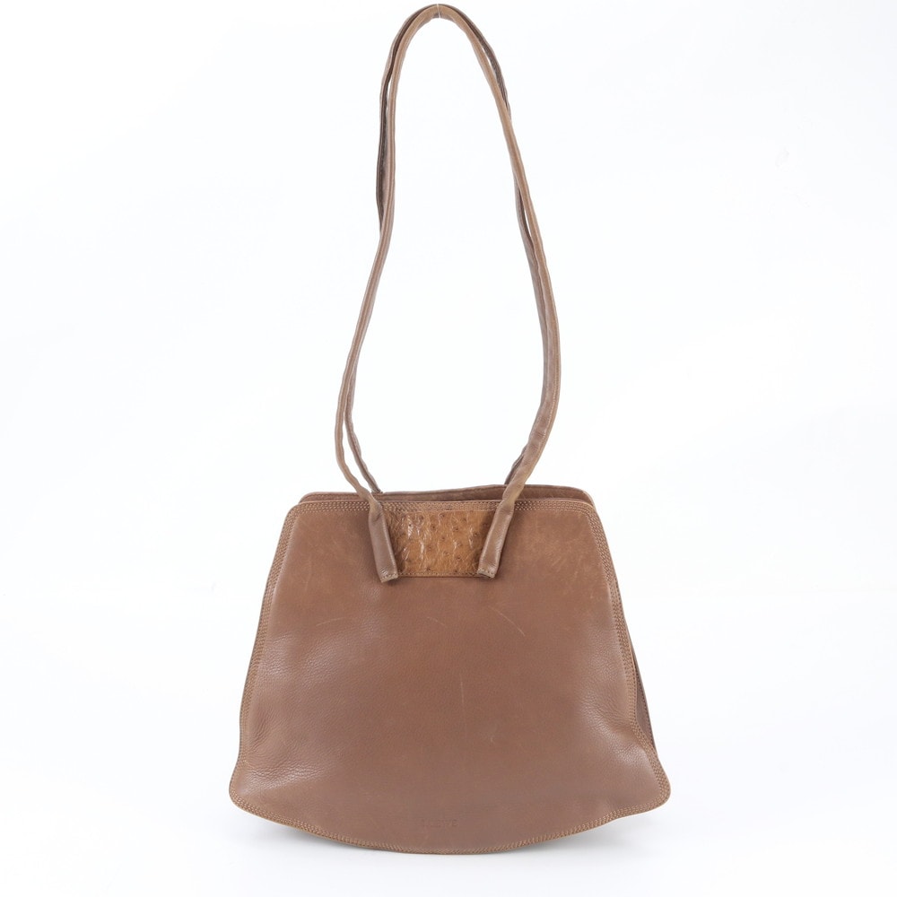 ■美品 ロエベ ショルダーバッグ オーストリッチ レザー
