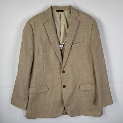 古着 ブルックスブラザーズ Brooks Brothers テーラードジャケット ブレザー スーツ 1818 44R ベージュ 無地 メンズ