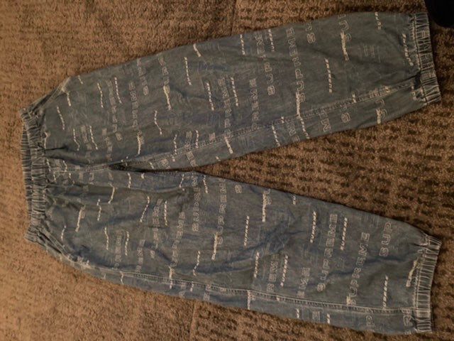 Supreme Dimensions Logo Denim Skate Pant "Blue"