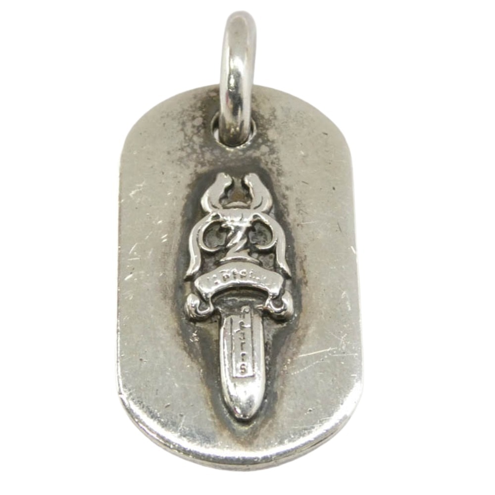 Chrome Hearts Dog Tag S Lazed Dagger "Silver"