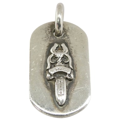Chrome Hearts Dog Tag S Lazed Dagger "Silver"