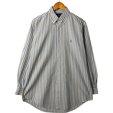 古着 ラルフローレン Ralph Lauren Ralph Lauren YARMOUTH 長袖 ボタンダウンストライプシャツ メンズM相当/eaa548007