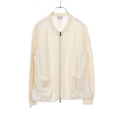 モンクレール MONCLER カーディガン 衣料品 トップス ウール ポリエステル レディース ホワイト系 【中古】