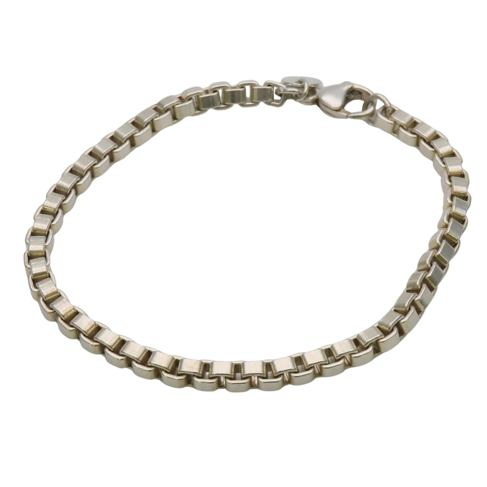 【中古】 ティファニー ブレスレット ベネチアン シルバー925 約15.9g シルバー チェーン アクセサリー レディース 女性 TIFFANY&Co.