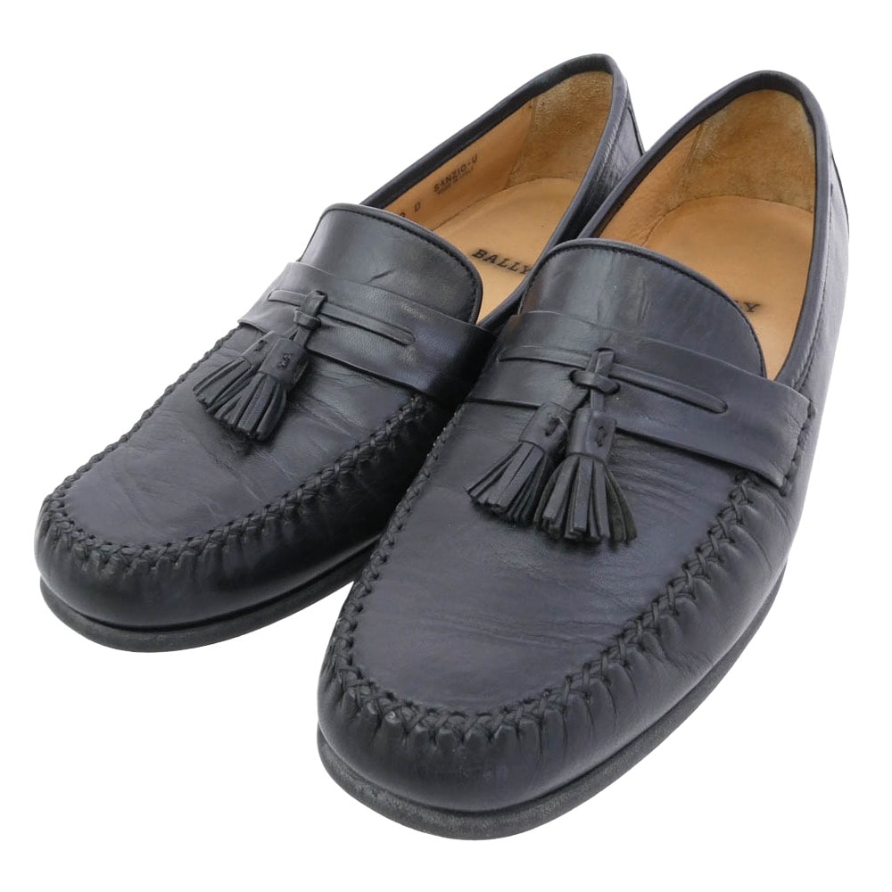 BALLY バリー その他靴 SANZIO タッセル ローファー ブラック系 ブラウン系 US9【中古】