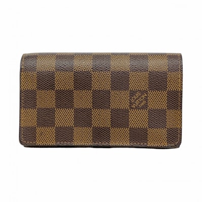 ★最終価格【6cc3798】ルイヴィトン 財布 ダミエ ポルトフォイユトレゾール N61736 ブラウン【中古】メンズ レディース ユニセックス