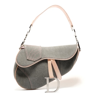 ディオール Dior デニム サドルバッグ ワンショルダー ショルダーバッグ【中古】