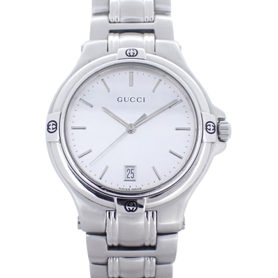 GUCCI グッチ ラウンド デイト クォーツ 9040M メンズ 腕時計