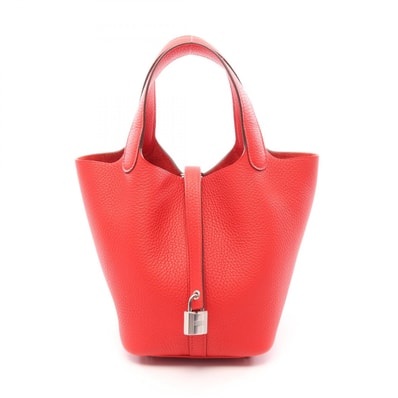 エルメス HERMES ピコタンロックPM ルージュラデュー ハンドバッグ バッグ レザー トリヨンクレマンス レディース レッド系 【中古】