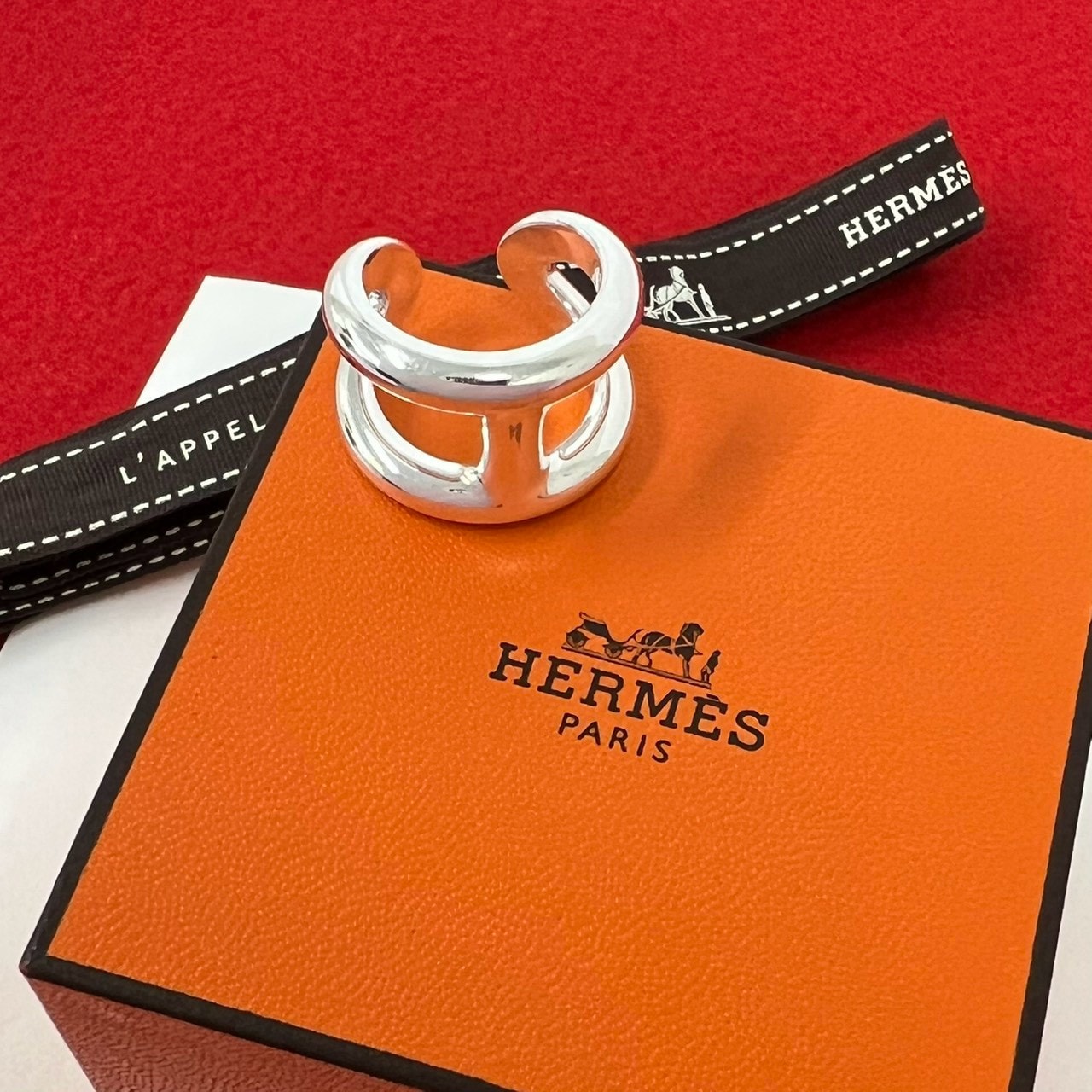 HERMES エルメス オスモズ GM リング シルバー925 リング・指輪 11号 シルバー
 45472
