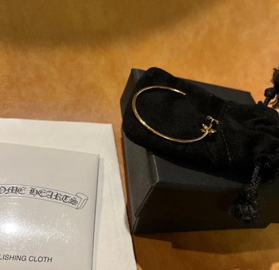 Chrome Hearts 22K Star Hoop Earring