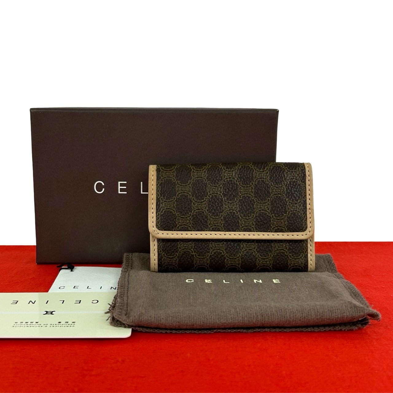 B (目立った傷や汚れなし)】セリーヌ CELINE 長財布 トリオンフ
