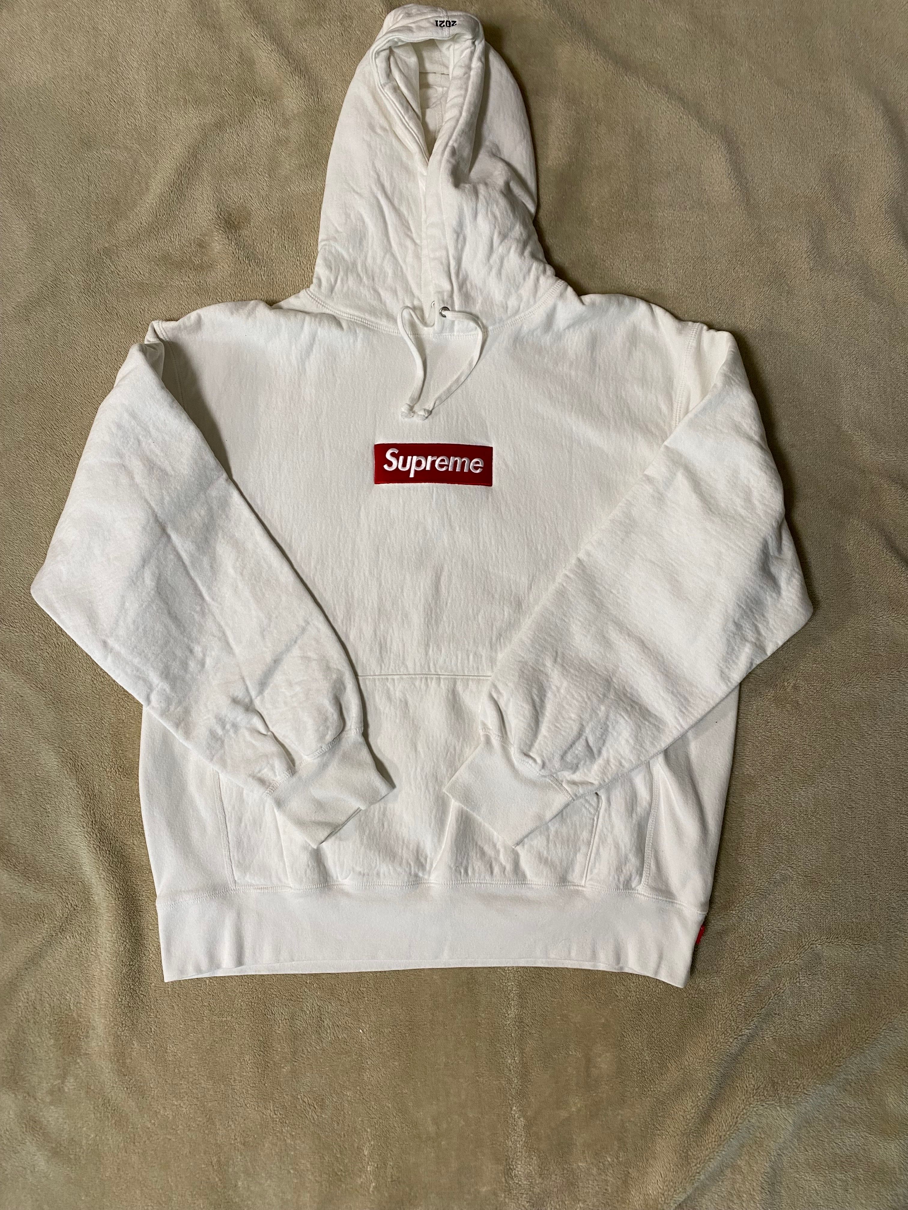 Supreme Box Logo Hooded Sweatshirt "White" (21FW)