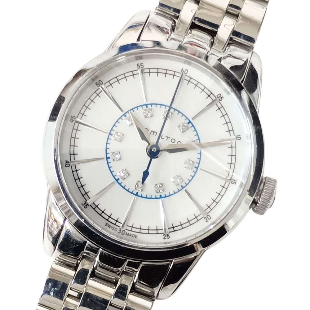 HAMILTON ハミルトン H403110 レイルロード 12Pダイヤ クォーツ レディース 腕時計 正規品 / C618