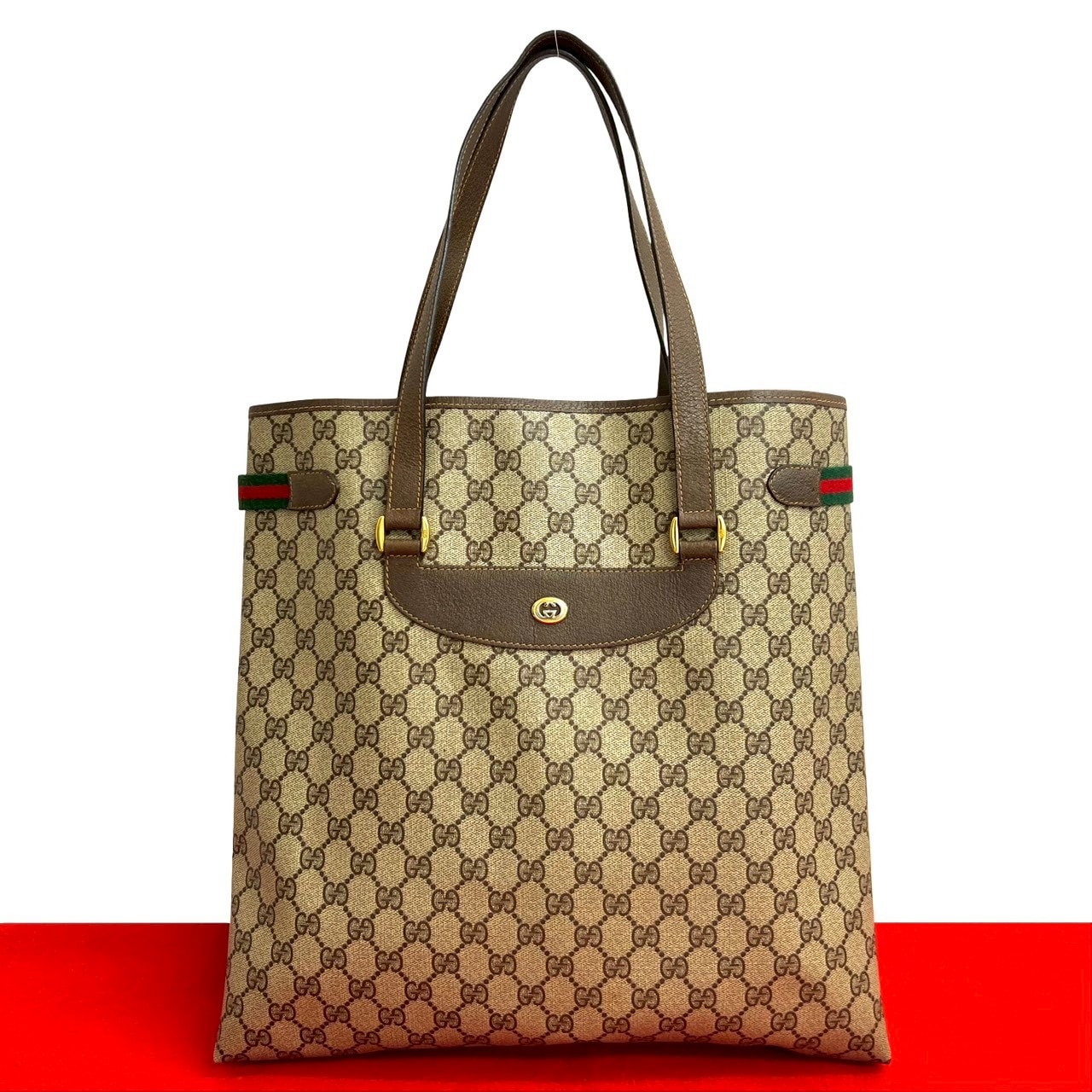 B (目立った傷や汚れなし)】GUCCI グッチ シェリーライン GG ロゴ 金具