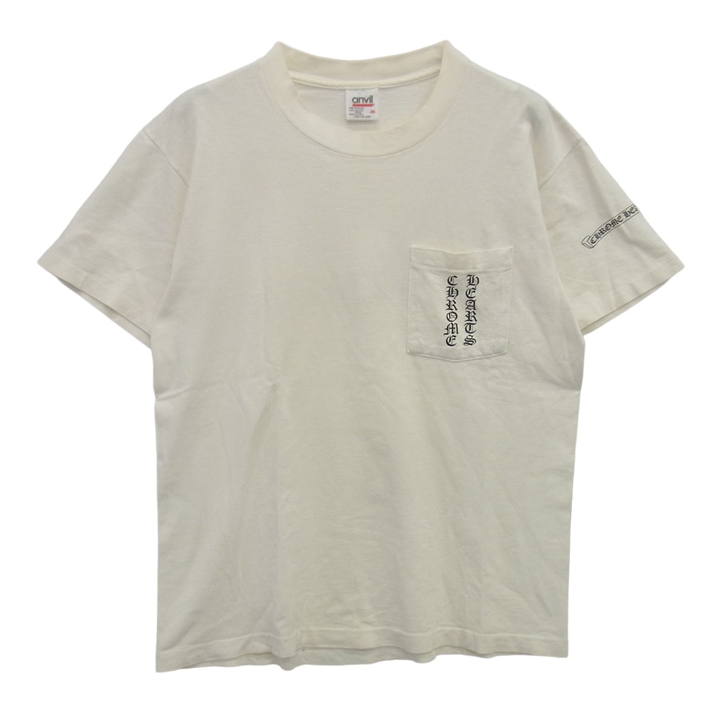 Chrome Hearts 90s Anvil Scroll Label Logo T-Shirt "White"