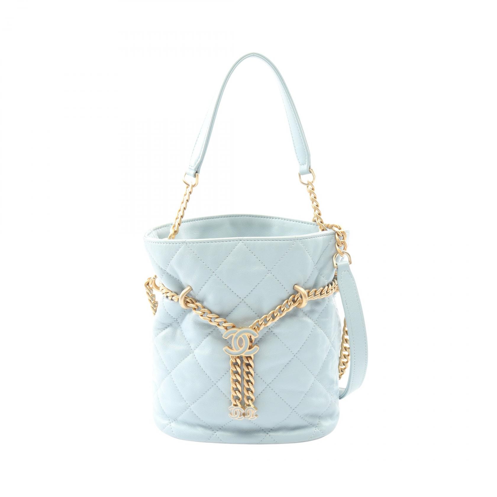 シャネル CHANEL マトラッセ 2WAY ショルダーバッグ バッグ ラムスキン(羊革) レディース ブルー系 AS3116 【中古】