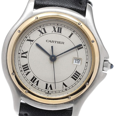 カルティエ パンテールクーガーLM W35006B6 メンズ 【中古】