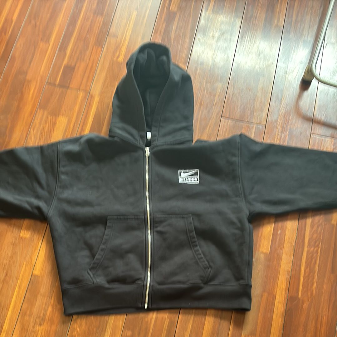 Stussy x Nike Stone Washed Fleece Zip Hoodie "Black" (US Size) FJ9175-010