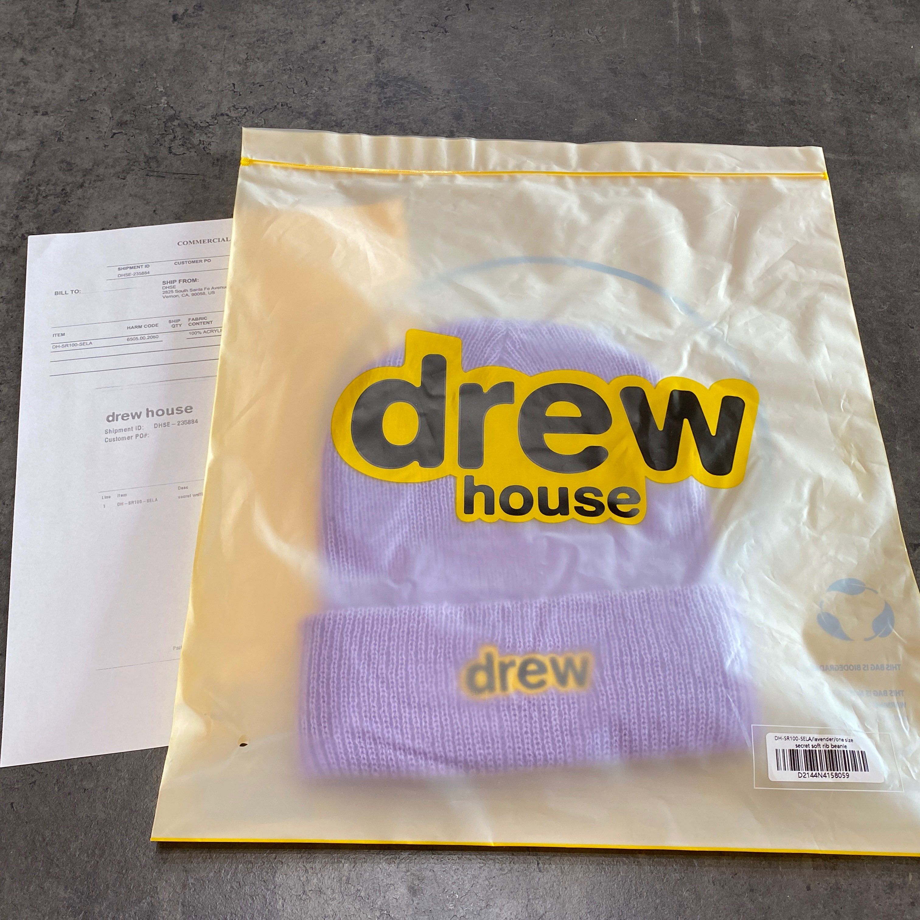 drew house Secret Soft Rib Beanie "Lavender"