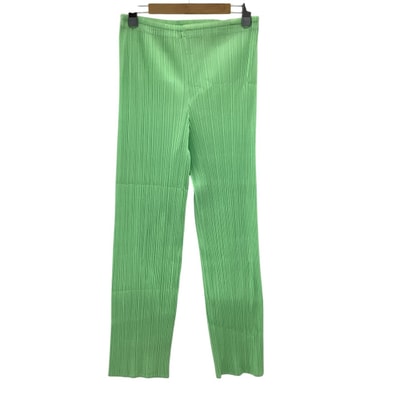 ISSEY MIYAKE イッセイミヤケ PLEATS PLEASE パンツ SIZE 1 PP01-JF403 黄緑
