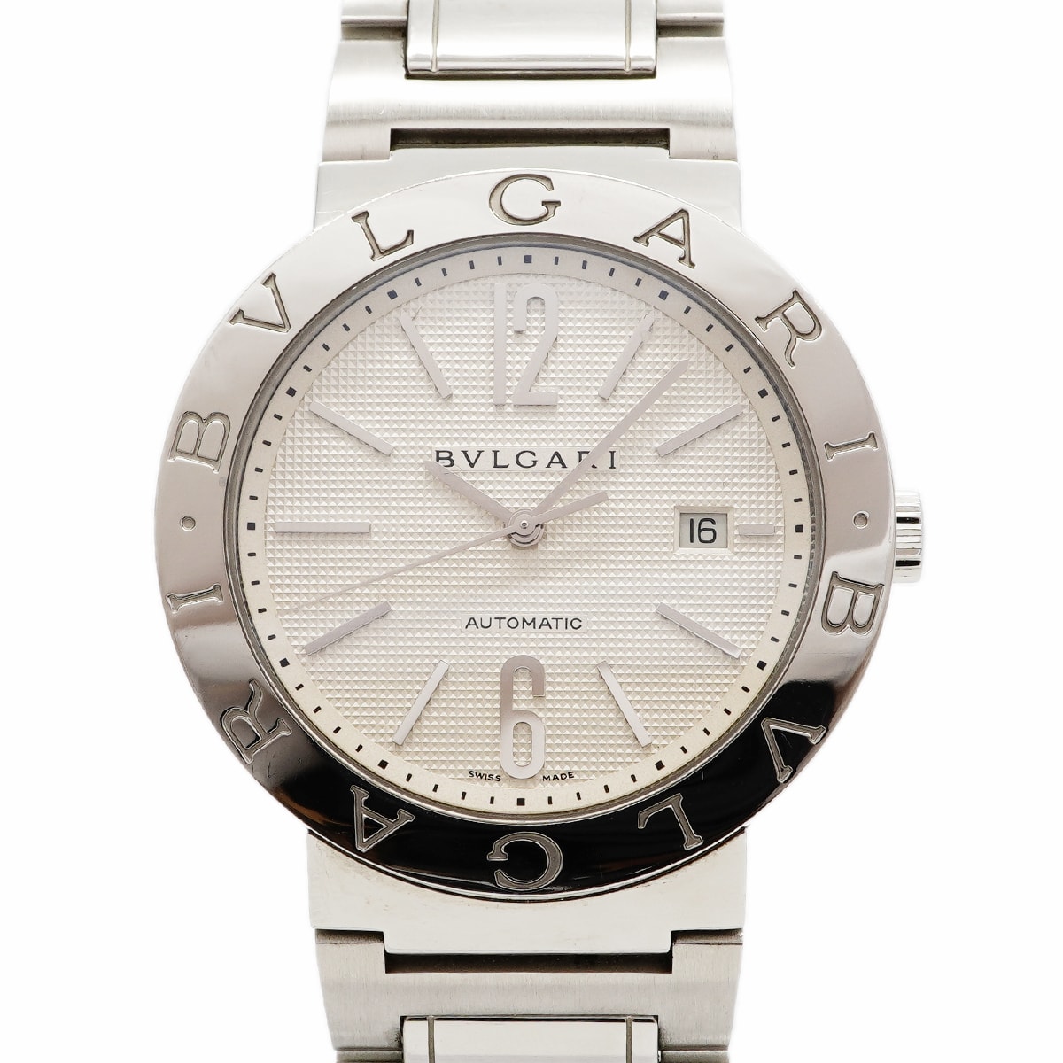 ★SALE【6wgd0293】ブルガリ ブルガリブルガリ AUTO BB42SS シルバー文字盤【中古】腕時計 メンズ