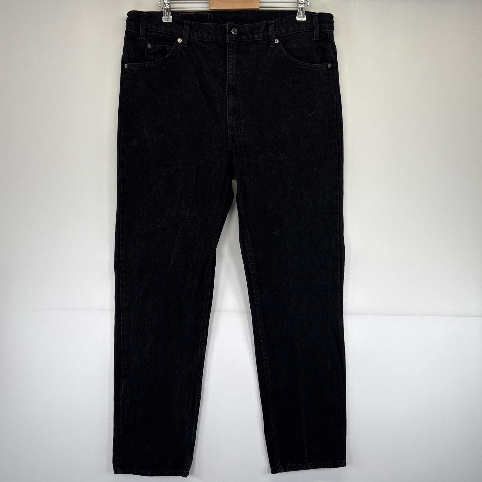 古着 90's/90年代 リーバイス Levi's USA製 デニムパンツ 505 ストレート 大きいサイズ ジップフライ w40 L32 ブラック メンズ
