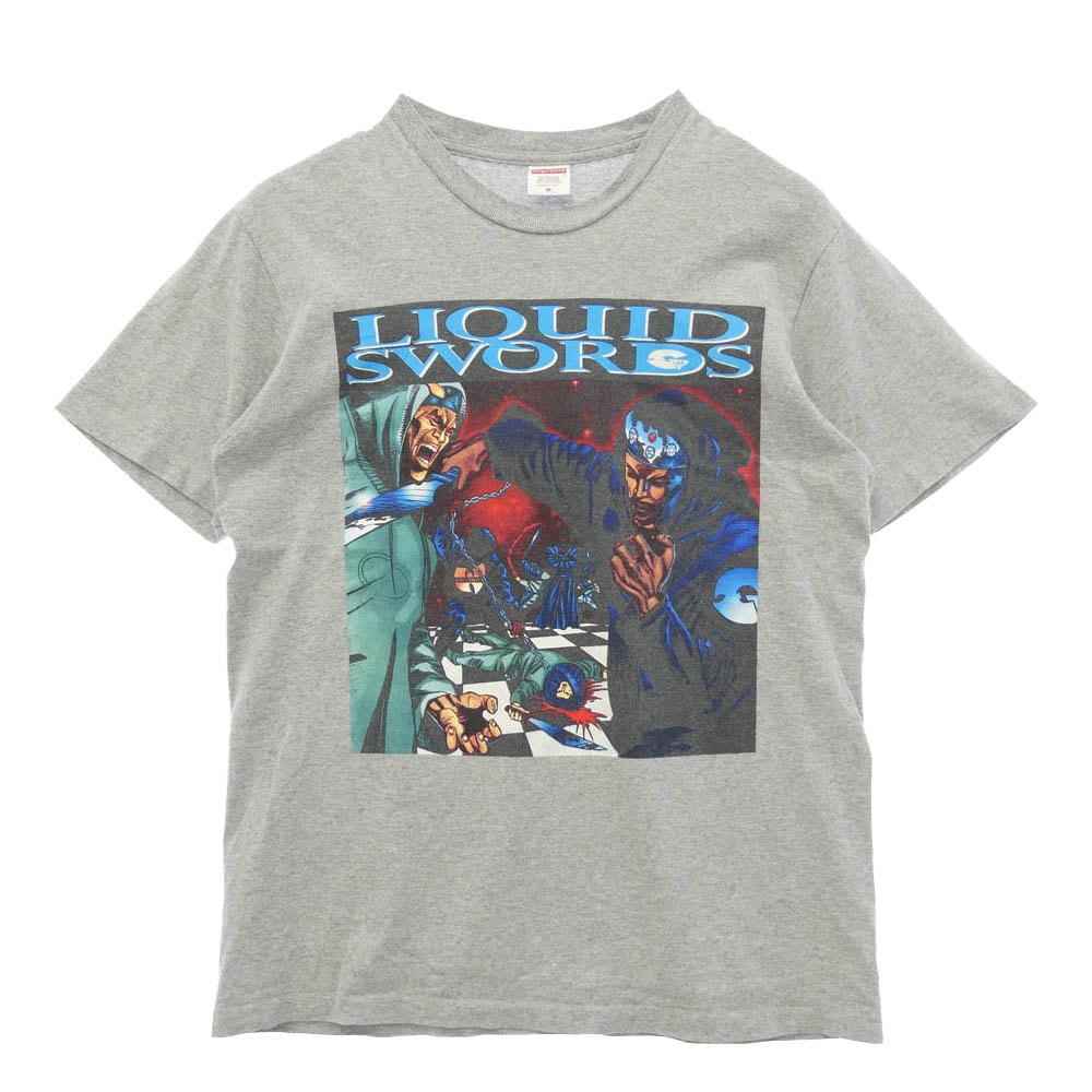 Supreme シュプリーム 18AW Liquid Swords Tee  リキッドソード フロント グラフィック プリント Tシャツ 半袖 カットソー グレー系 M【中古】