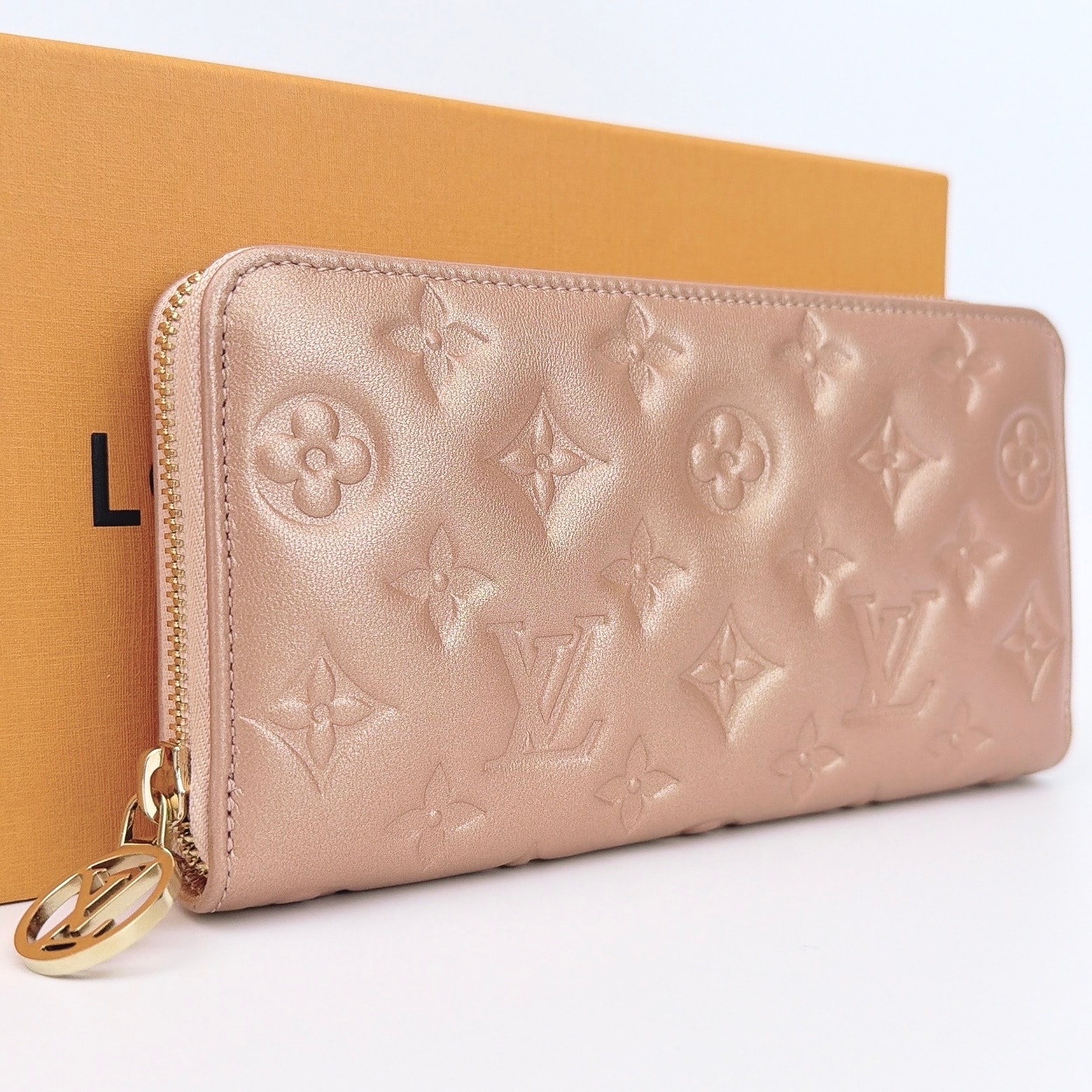 Louis Vuitton Zippy Wallet Monogram Emboss "Rose Gold"