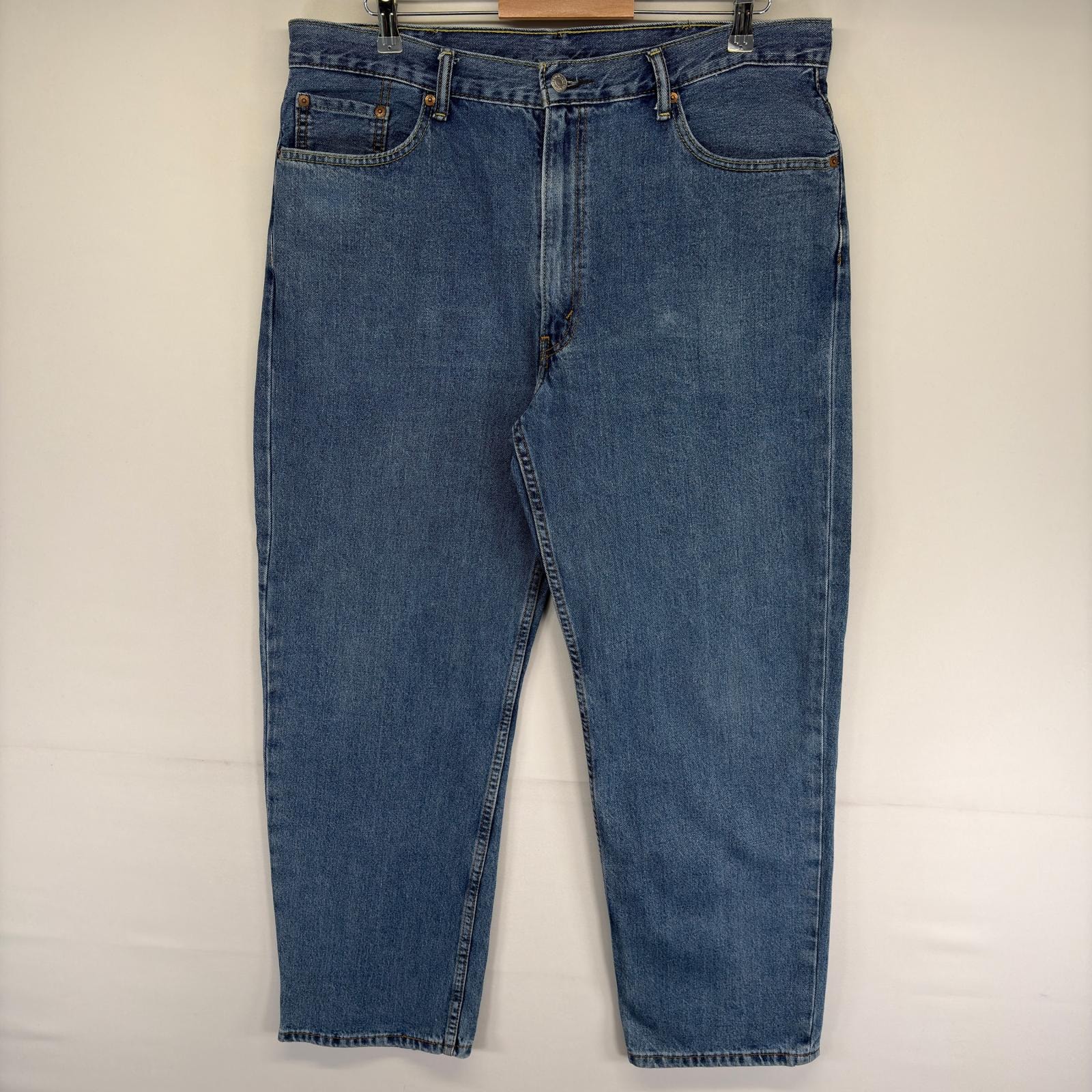 古着 リーバイス Levi's デニム パンツ 550 テーパード 5ポケット ジッパーフライ 大きいサイズ w40 L32  ブルー系 メンズ