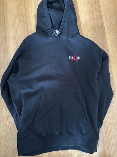 Supreme x Jordan Hooded Sweatshirt "Black"