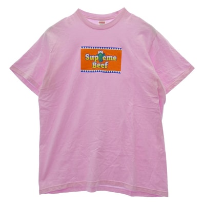 Supreme シュプリーム Tシャツ 25SS Western Beef ウエスタン ビーフ クルーネック Tシャツ 半袖カットソー ピンク系 L【中古】