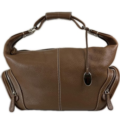 美品 TOD’S トッズ ワンショルダーバッグ ハンドバッグ レザー ブラウン レディース【中古】