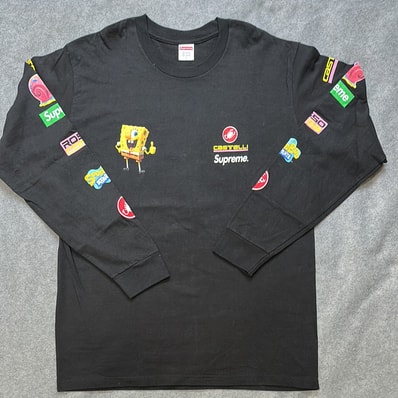 Supreme x SpongeBob Castelli Racing L/S Tee "Black"