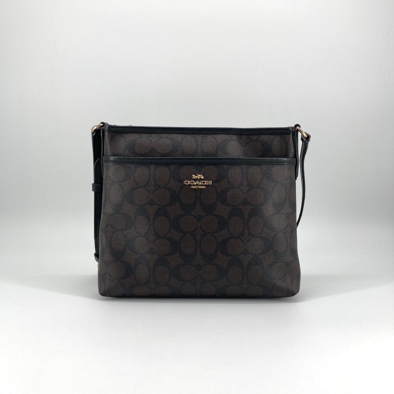 COACH(コーチ) シグネチャー PVC レザー F29210 ショルダーバッグ ブラック