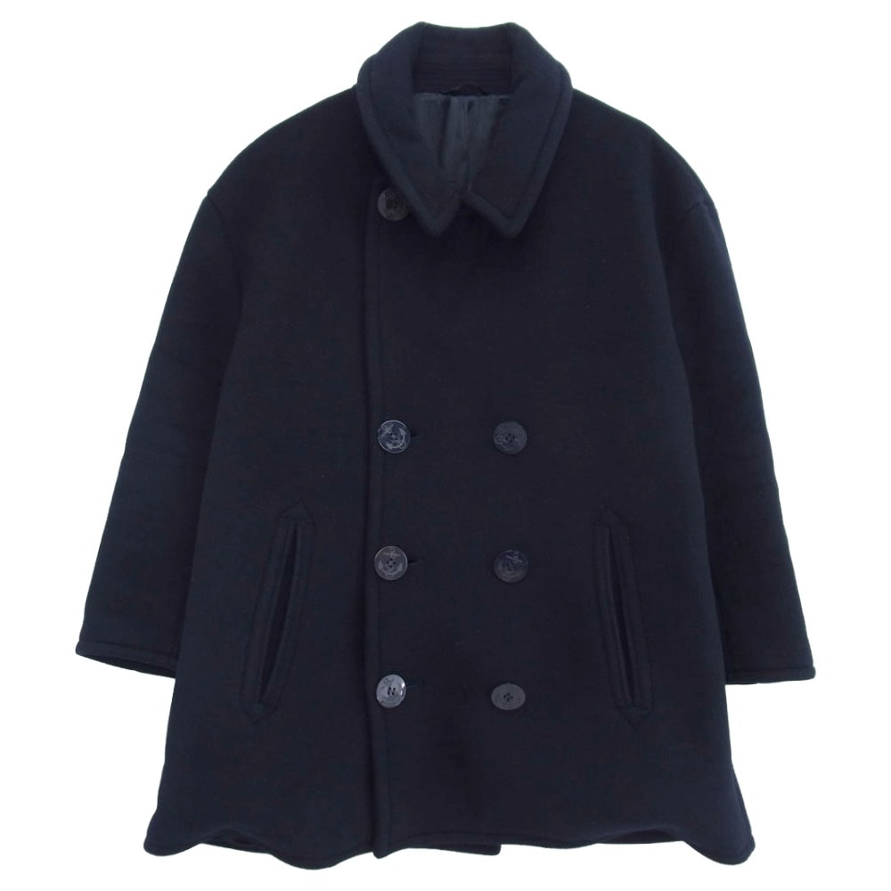 doublet ダブレット ピーコート 18AW 18AW06CO21 Bonding Oversized Pea Coat オーバーサイズ Pコート ダークネイビー系 S【中古】