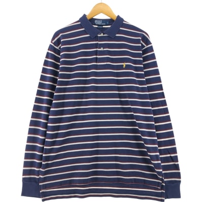 古着 ラルフローレン Ralph Lauren POLO by Ralph Lauren 長袖 ボーダー ポロシャツ メンズL相当/eaa528843