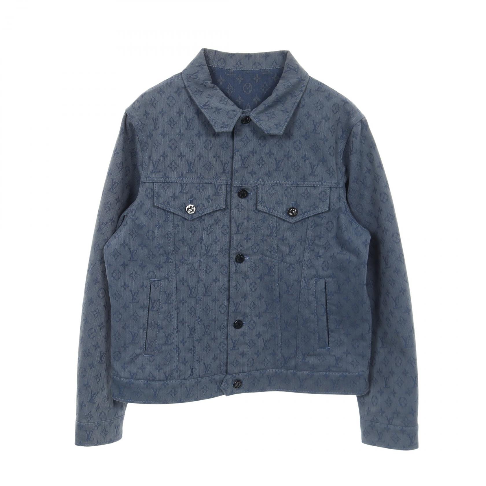 ルイ・ヴィトン LOUIS VUITTON モノグラム デニムジャケット 衣料品 アウター コットン メンズ ネイビー系 RM192M QJQ HHA20W 【中古】