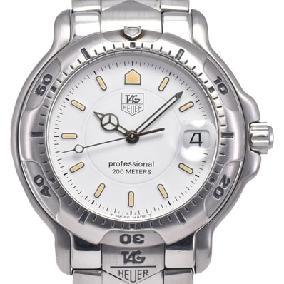 タグホイヤー TAG HEUER WH1111 6000シリーズ プロフェッショナル ホワイト クォーツ メンズ 良品 腕時計 K#147402