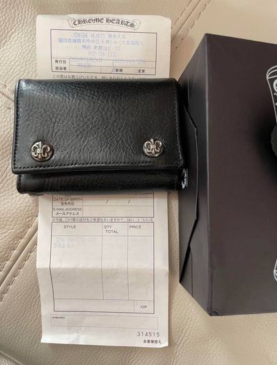 kenKen様専用 クロムハーツ フレアボタン 3フォールドウォレット 財布