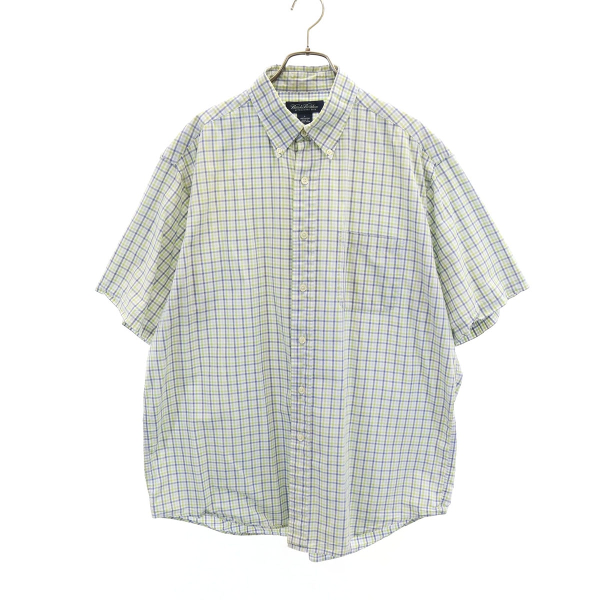 Brooks Brothers ブルックスブラザーズ チェック柄 半袖 ボタンダウンシャツ L マルチ